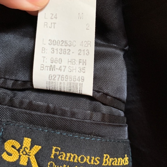 Lauren Ralph Lauren Sport Coat Mens 42 R Wool 2 Button Blazer Pinstriped Black - Picture 16 of 16